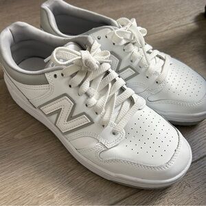 New Balance 480 Unisex Women's 7.5 / Men's 6 White and Gray Sneakers